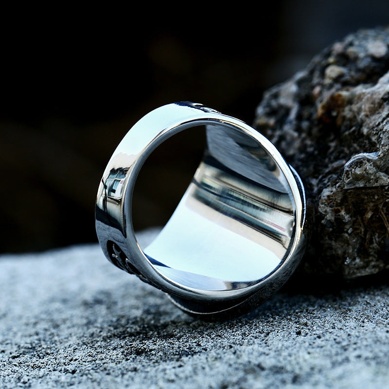 Mens Titanium Steel Ring Durable Electroplated Fashion Band Polished Silver Finish Wedding Gift For Him Secure