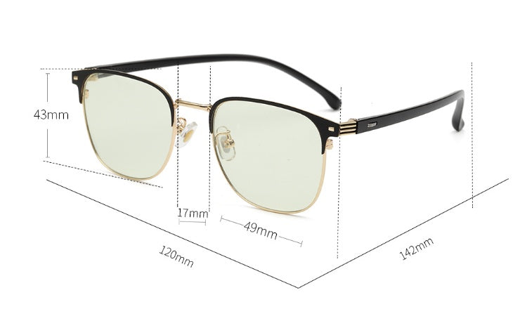 Anti Blue Light Glasses Photochromic PC And Metal Frame