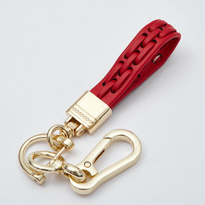 Keychain Car Accessory Gift Microfiber Leather Zinc Alloy Carabiner With Horseshoe Buckle And Screwdriver Kits