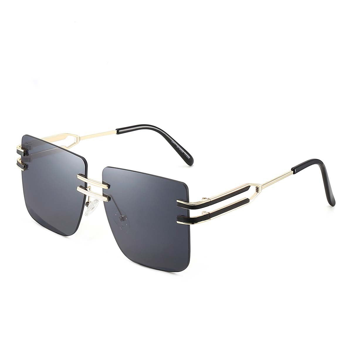 Frameless Sunglasses UV400 Protection for Women and Men Metal Frame Fashion Eyewear Personality Leisure Design