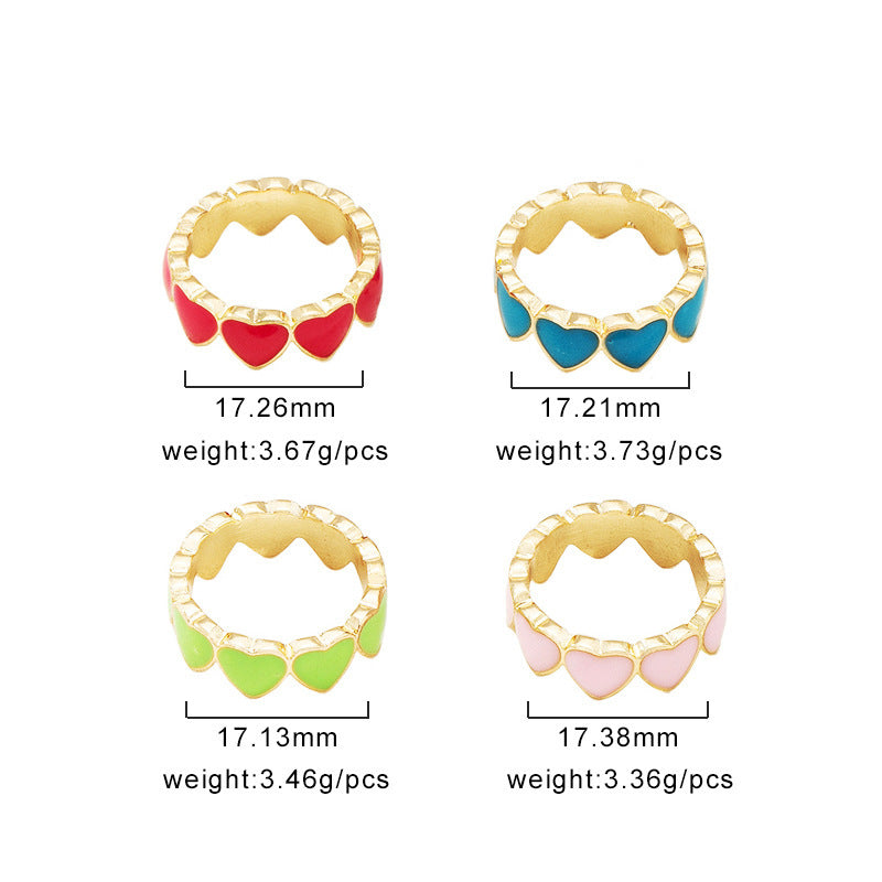 Heart Shaped Ring Alloy Electroplated Geometric Ethnic Retro Fashion Jewelry Gift For Her Design High Quality