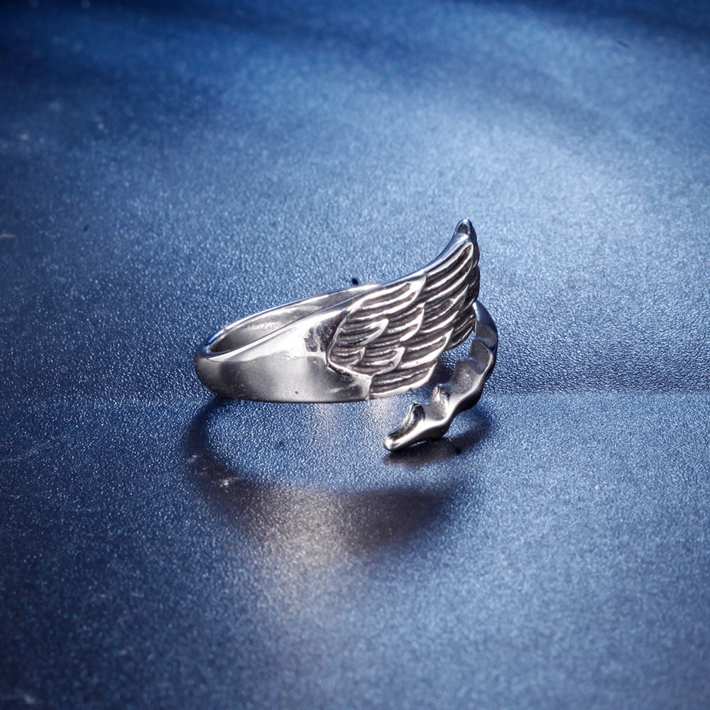 Men Titanium Steel Ring Geometric Design Durable Fashion Band Modern Elegant Statement Jewelry Everyday Styles