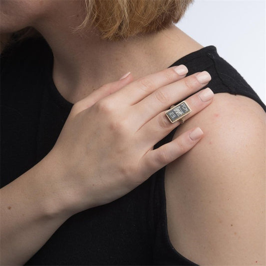 Mens Constellation Ring Black Gold Plated Gemstone Alloy Statement Jewelry Size 8 9 10 11 Diamond Accent Durable