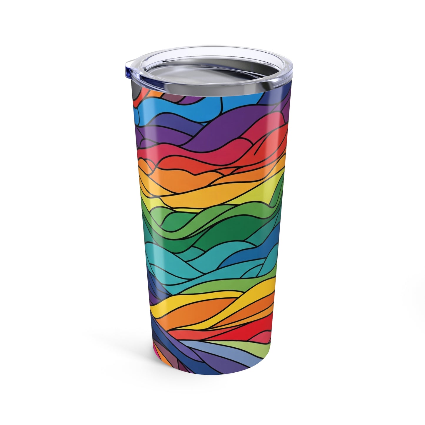 20oz Stainless Steel Tumbler With Double Wall Insulation Leak Proof Travel Mug Printed Design For Hot And Cold