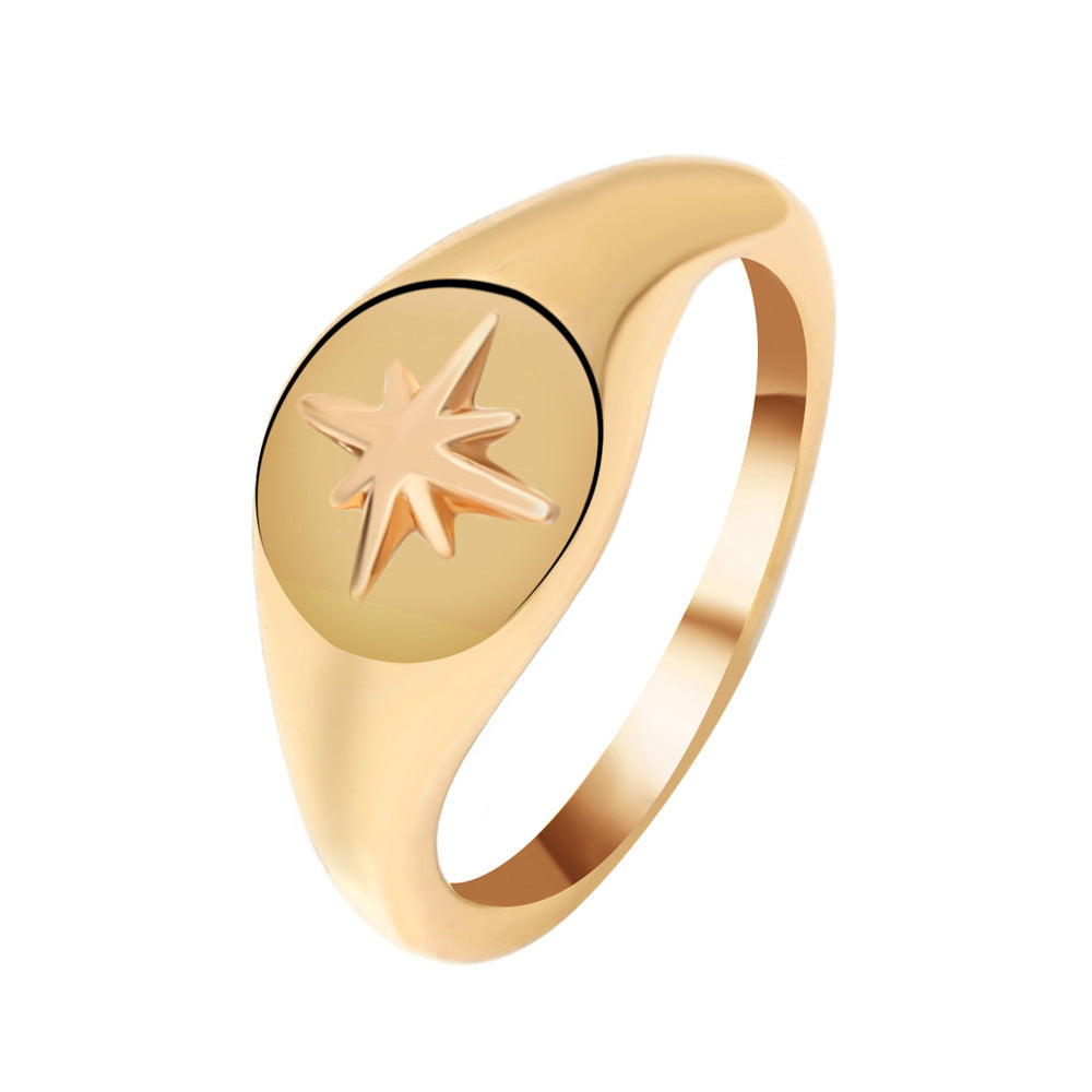 Womens Geometric Copper Ring With Simple Design For Index Finger Fashion Jewelry Beautiful Modern Look New Trendy