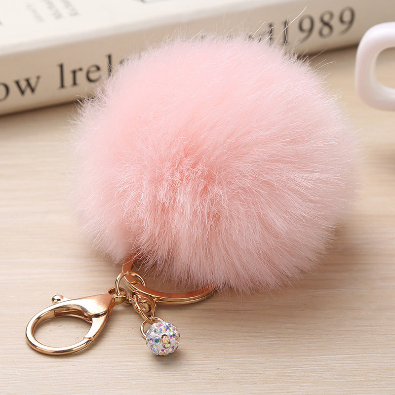 Plush Keychain Pendant Spherical Keyring Accessory 8cm Home Fashion Car Key Chain Festival Gift For Unisex Two Tone