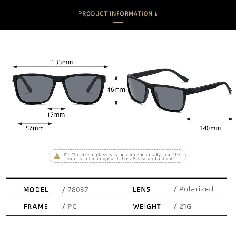 Polarized Driving Sunglasses Full Frame UV400 Protection Glare Blocking Category 3 Lens Vision All Day Comfort