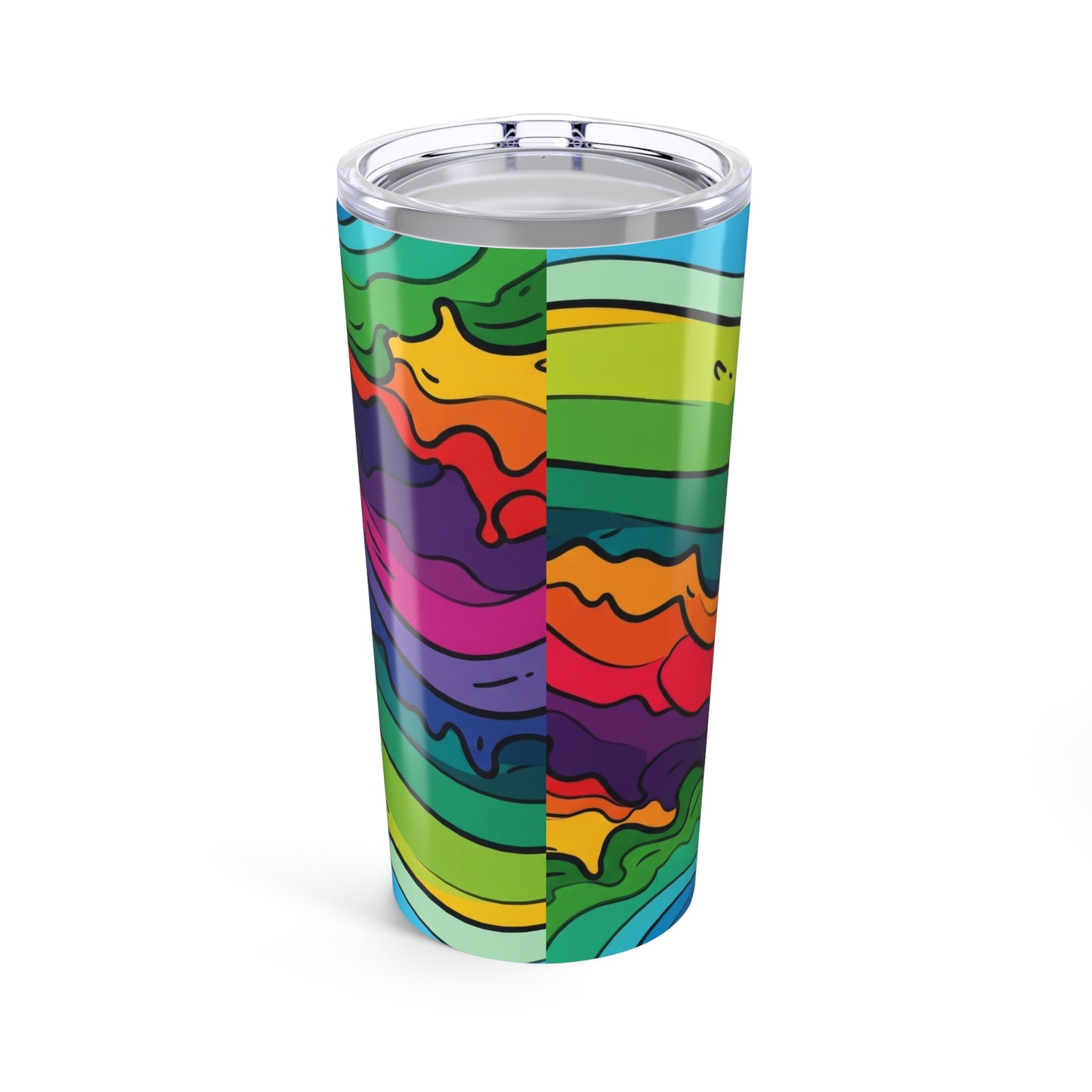 20oz Stainless Steel Travel Mug With Printed Artwork Double Wall Vacuum Insulation Spill Resistant Drinking Tumbler
