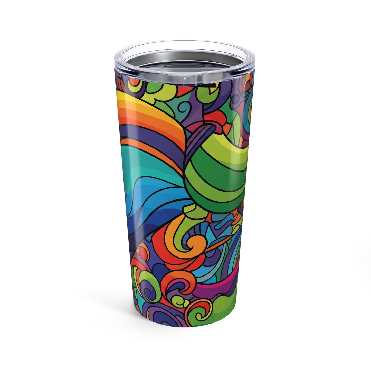 20Oz Stainless Steel Tumbler With Double Wall Vacuum Insulation Spill Resistant Thermal Coffee Cup With Printed