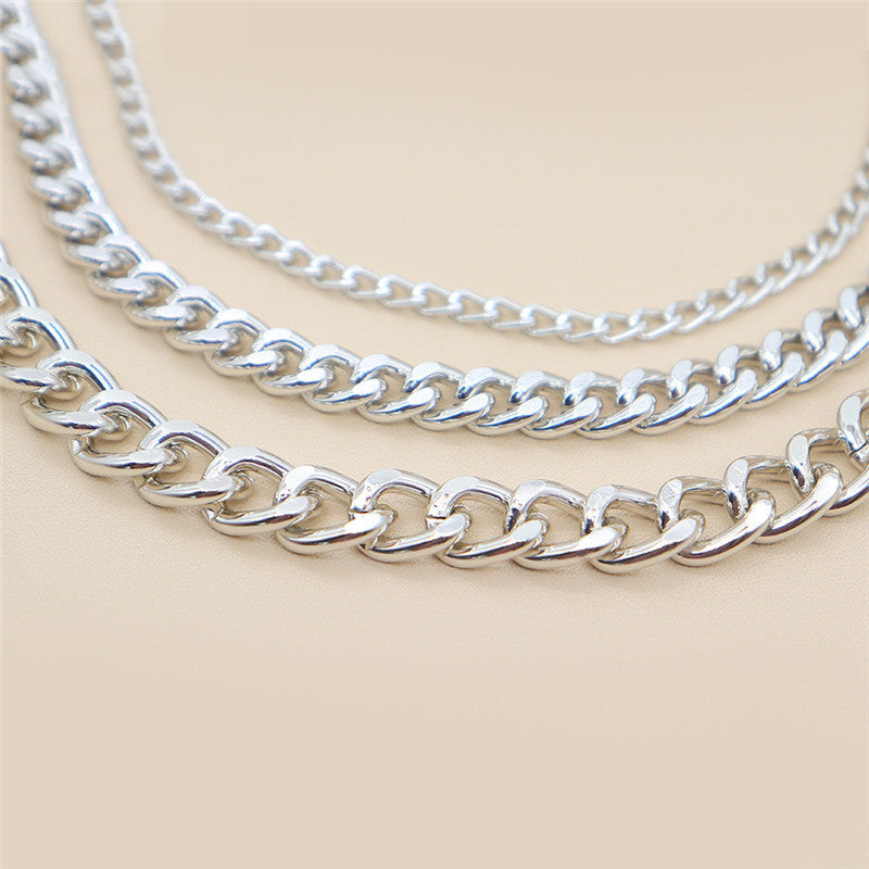 Geometric Bracelet Set For Women Alloy Electroplated Bangle Bracelets Three Piece European Style Jewelry Collection