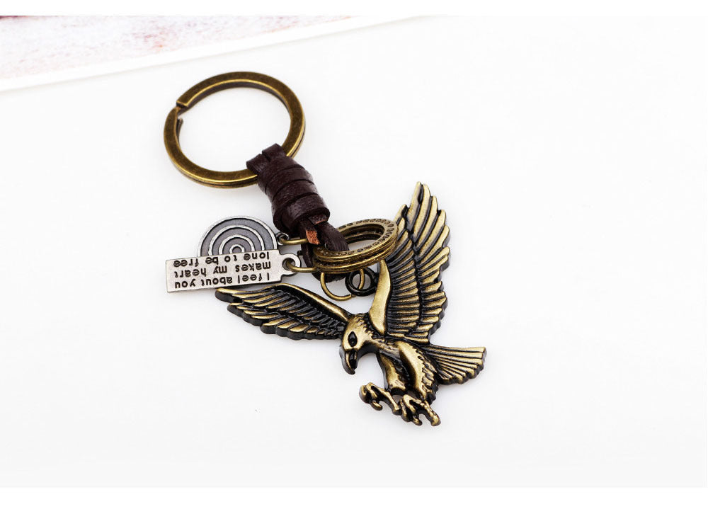 Winged Keychain Gold Finish Durable Metal Car Key Accessory
