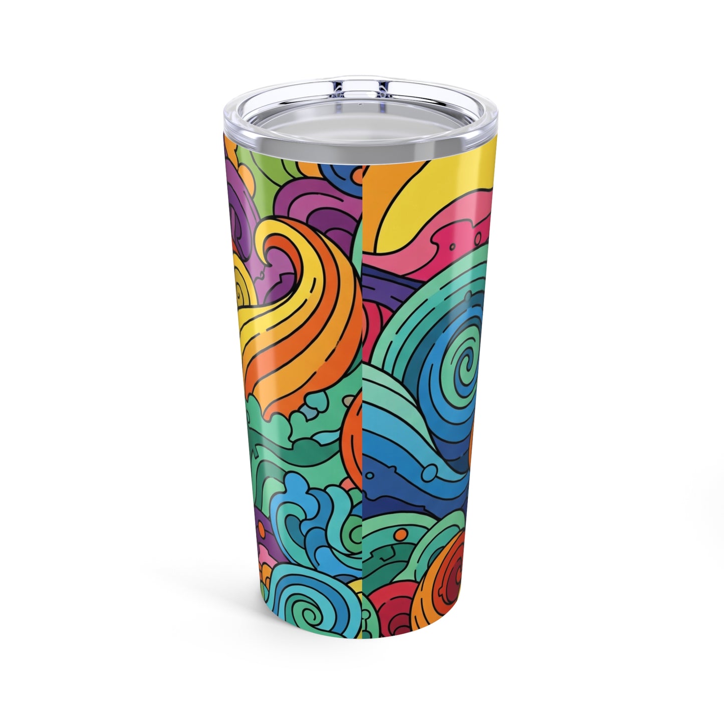 20oz Stainless Steel Tumbler Featuring Double Wall Vacuum Insulation Spill Resistant Printed Coffee Mug Drinkware