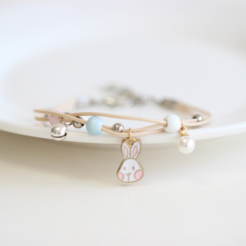 Womens Hand Knitted Charm Bracelet Hand Woven Alloy Moon Cat Design For Girls And Friends Gifts For Moms Gifts Style