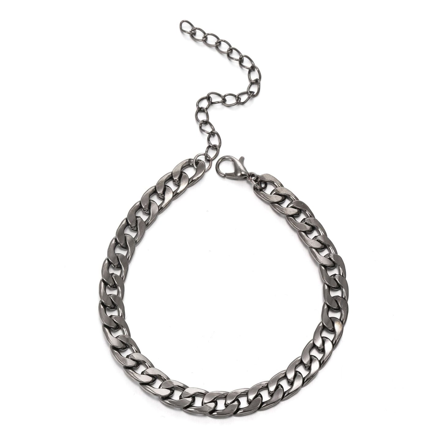 Men Geometric Chain Bracelet Thick Strap Alloy Metal Jewelry Exaggerated Retro Style Travel Gift Commemoration