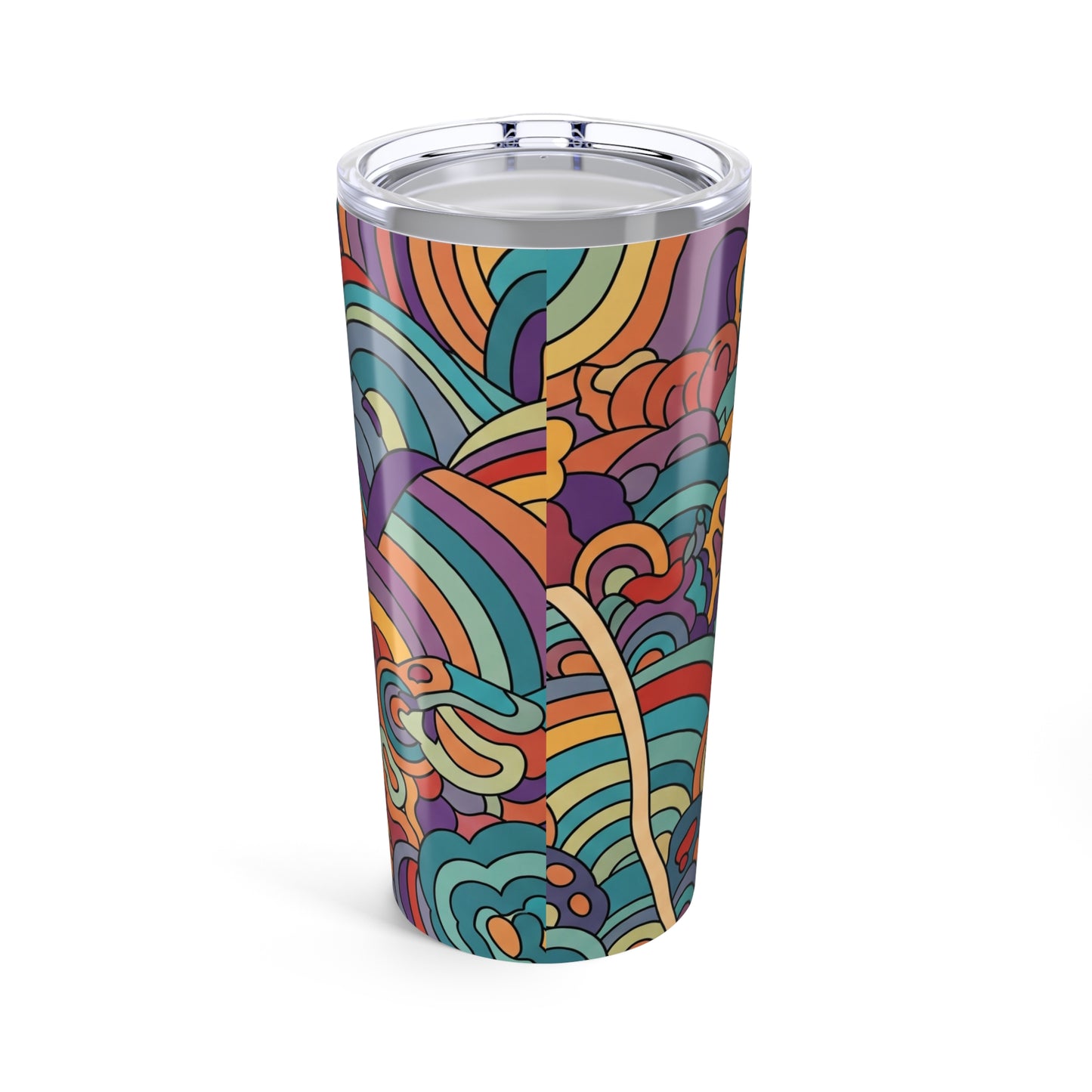 20 Oz Stainless Steel Insulated Tumbler With Double Wall Travel Mug Printed Design Leak Proof Hot And Cold