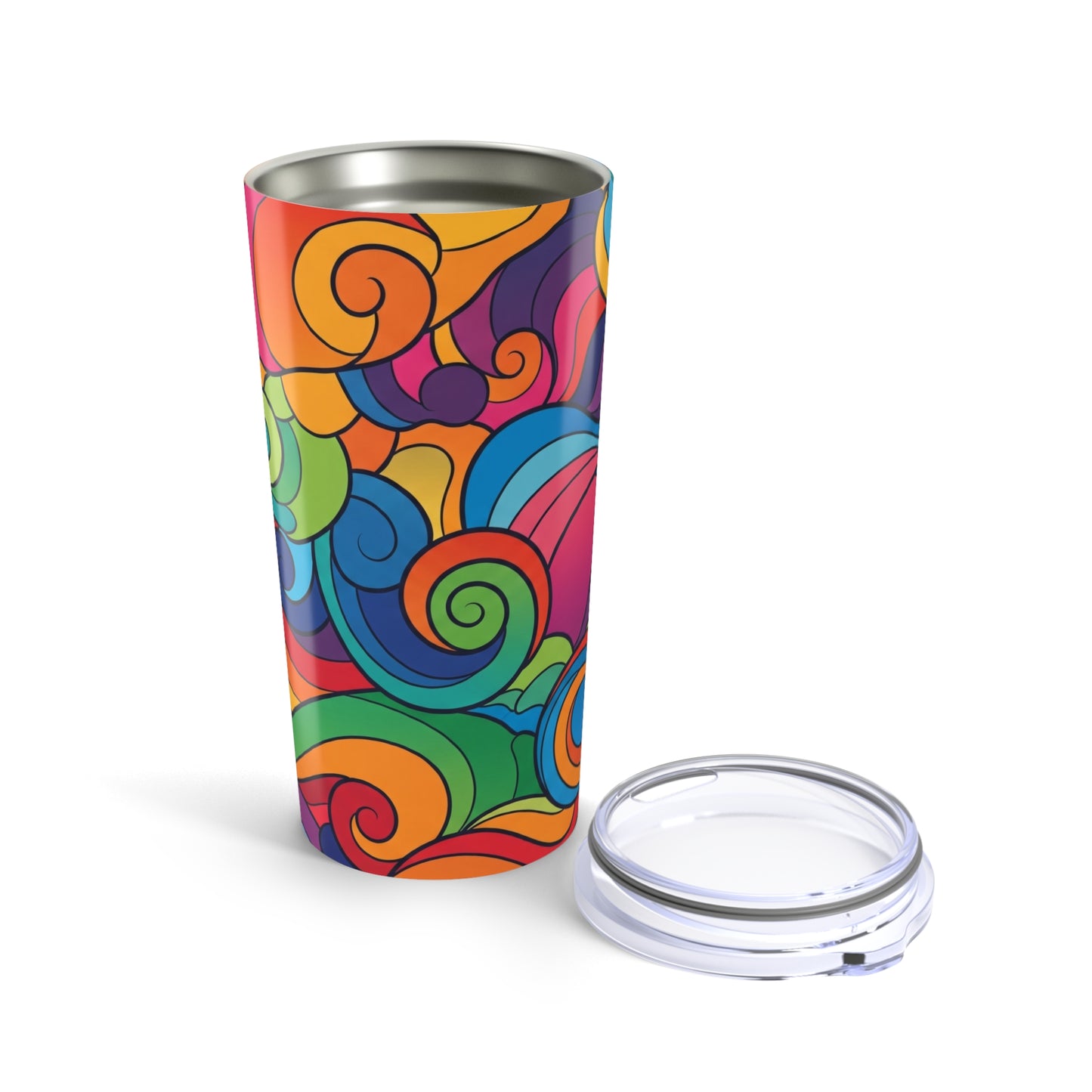 20 Oz Stainless Steel Printed Travel Mug With Double Wall Vacuum Insulation Spill Resistant For Hot Or Cold