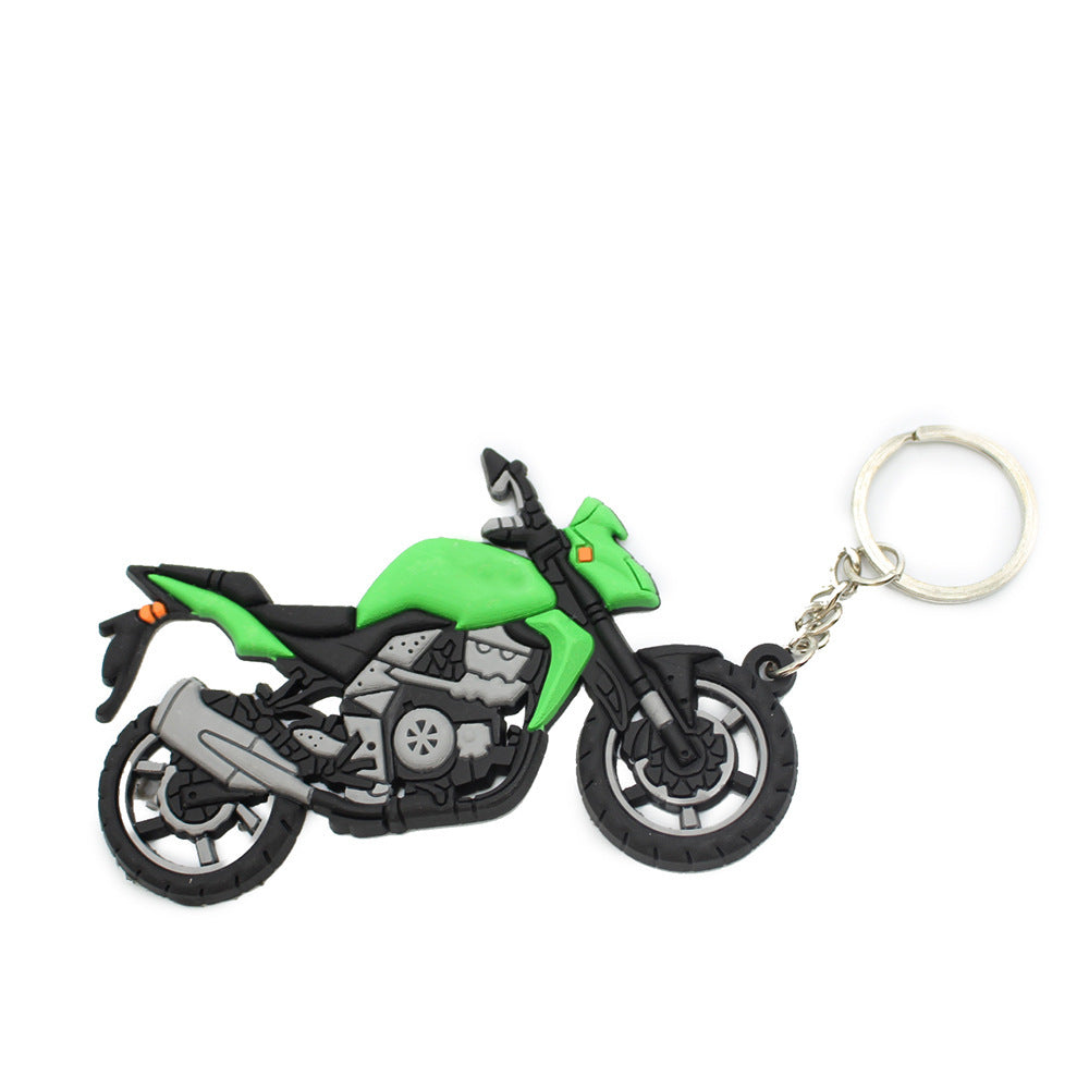 Motorcycle Keychain Soft Rubber Knight Pendant for Backpacks Luggage and Motorcycle Accessories for Daily Gear