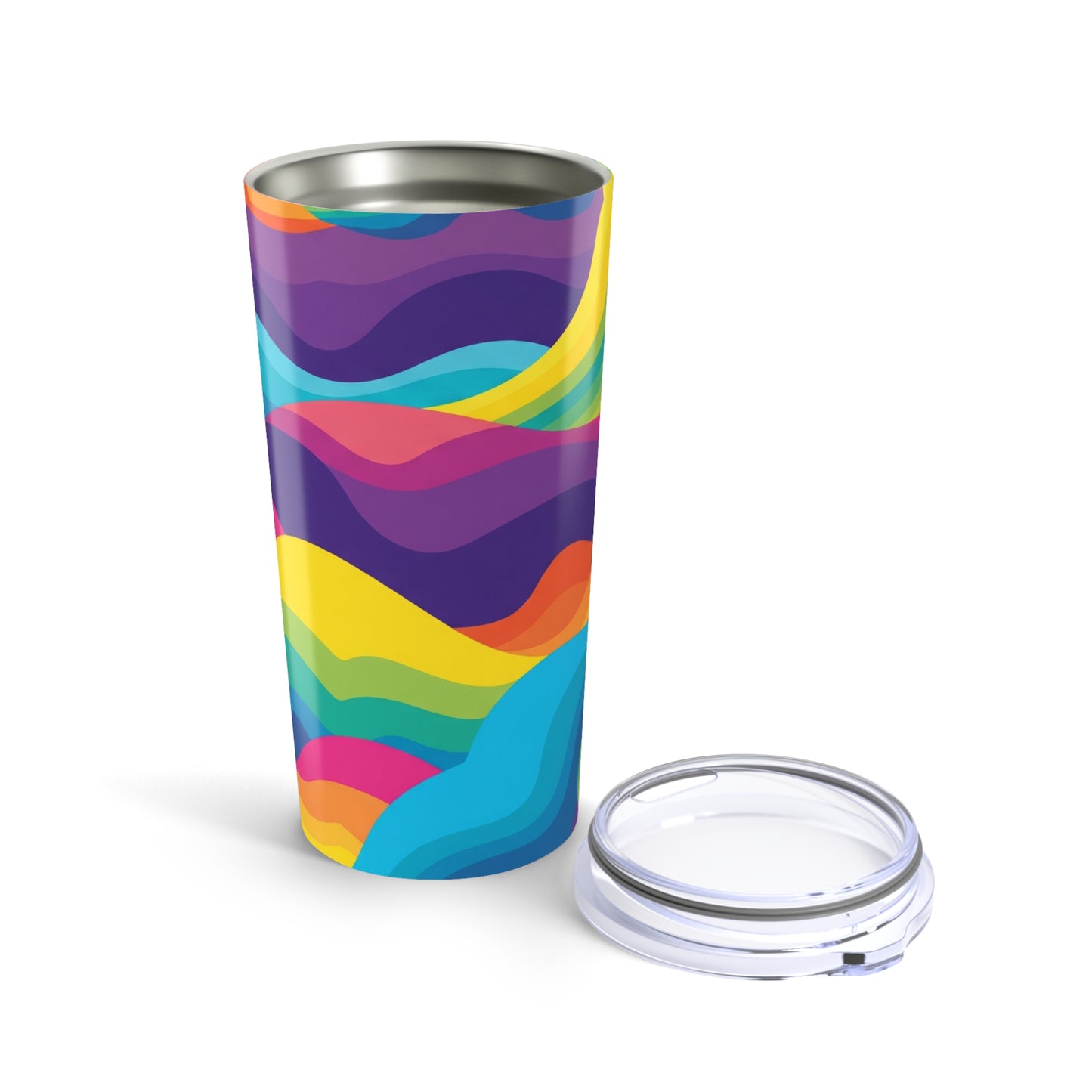 20Oz Stainless Steel Tumbler With Printed Art Design Double Wall Vacuum Insulated Spill Resistant For Hot And Cold