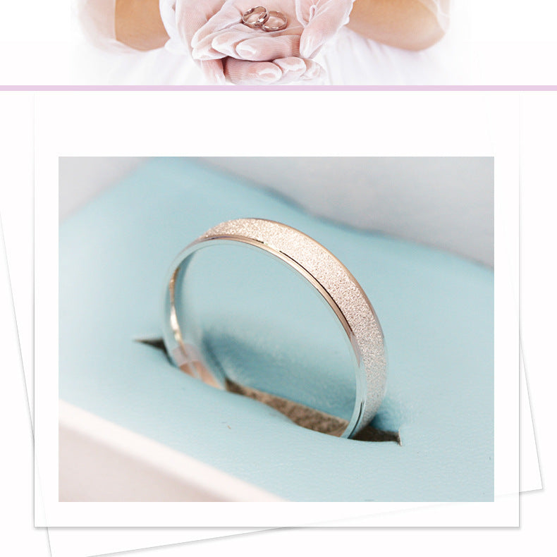 Couple Rings 925 Sterling Silver Korean Style Star Rings Electroplating Rings Frosted Inner Craft Promise Rings