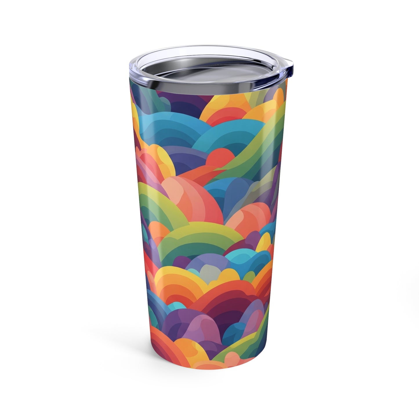 20 Oz Stainless Steel Tumbler With Double Wall Vacuum Insulation And Printed Design Dishwasher Safe
