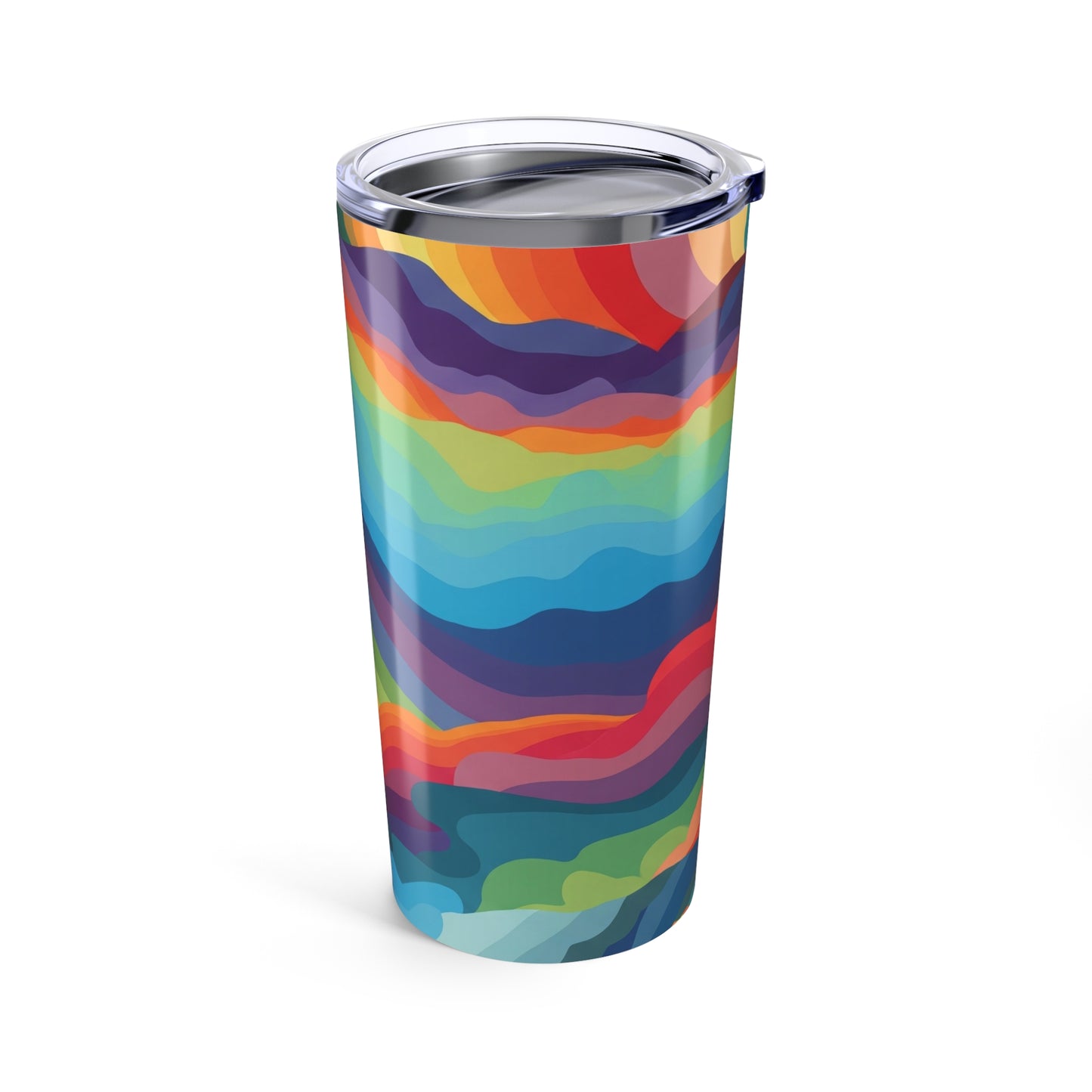 20 Oz Stainless Steel Tumbler With Printed Design Double Wall Vacuum Insulation Spill Resistant Hot Cold Coffee Cup
