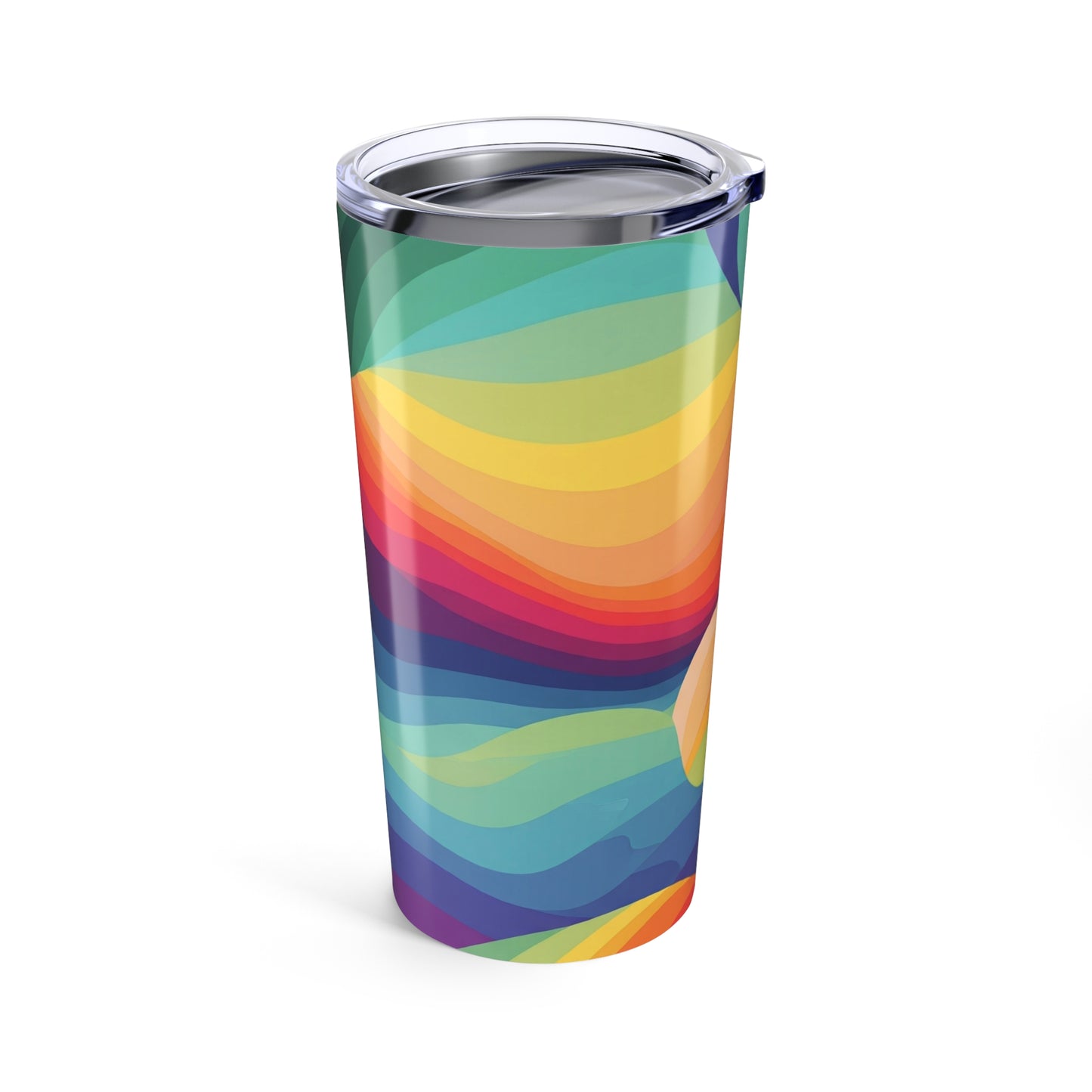 20 Oz Insulated Steel Coffee Cup With Printed Artwork Double Wall Vacuum Leak Proof BPA Free For Hot And Cold