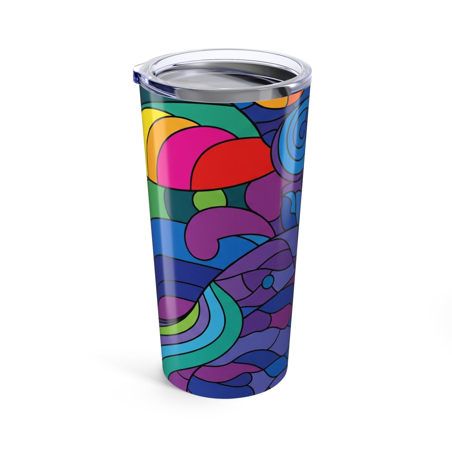 20oz Stainless Steel Tumbler Printed Design Artwork Double Wall Vacuum Insulated Travel Mug Spill Resistant Hot