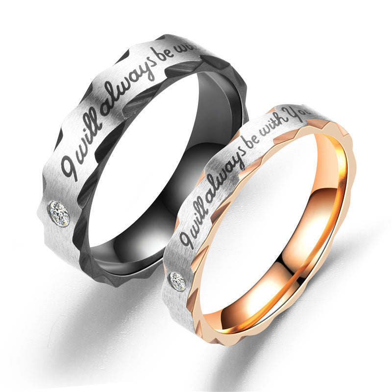 Couple Rings Stainless Steel Floral Design Matching Promise Rings For Women Men Durable Elegant Jewelry Anniversary