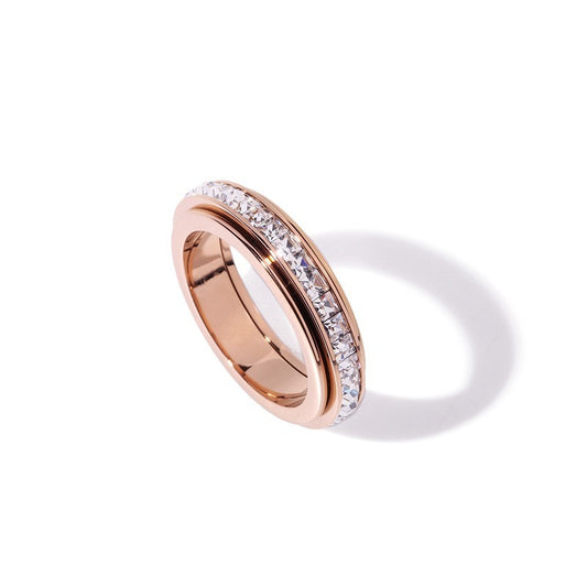 Korean Style Couple Ring For Women Ins Celebrity Inspired Geometry Electroplated Gift Festivals Individually X1