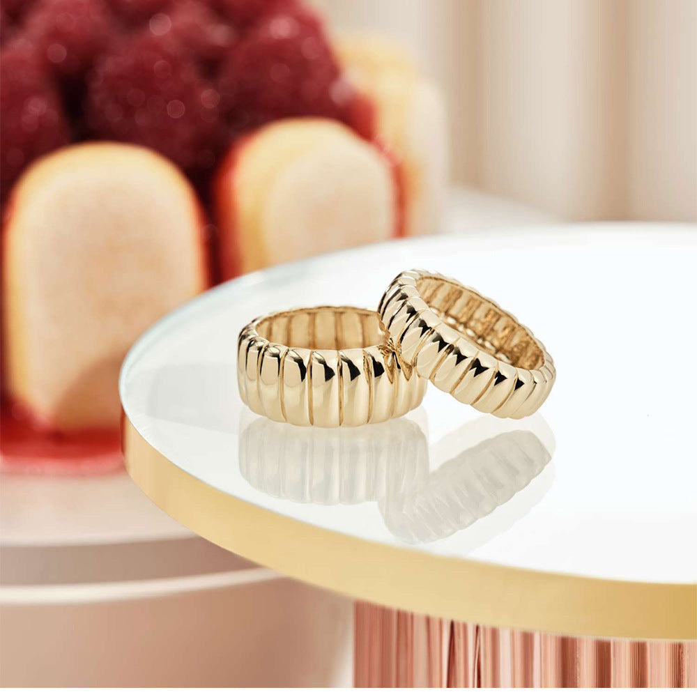 Unisex Horn Thread Ring Electroplated Durable Alloy Jewelry For Everyday Wear Modern Accessory Everyday Styles