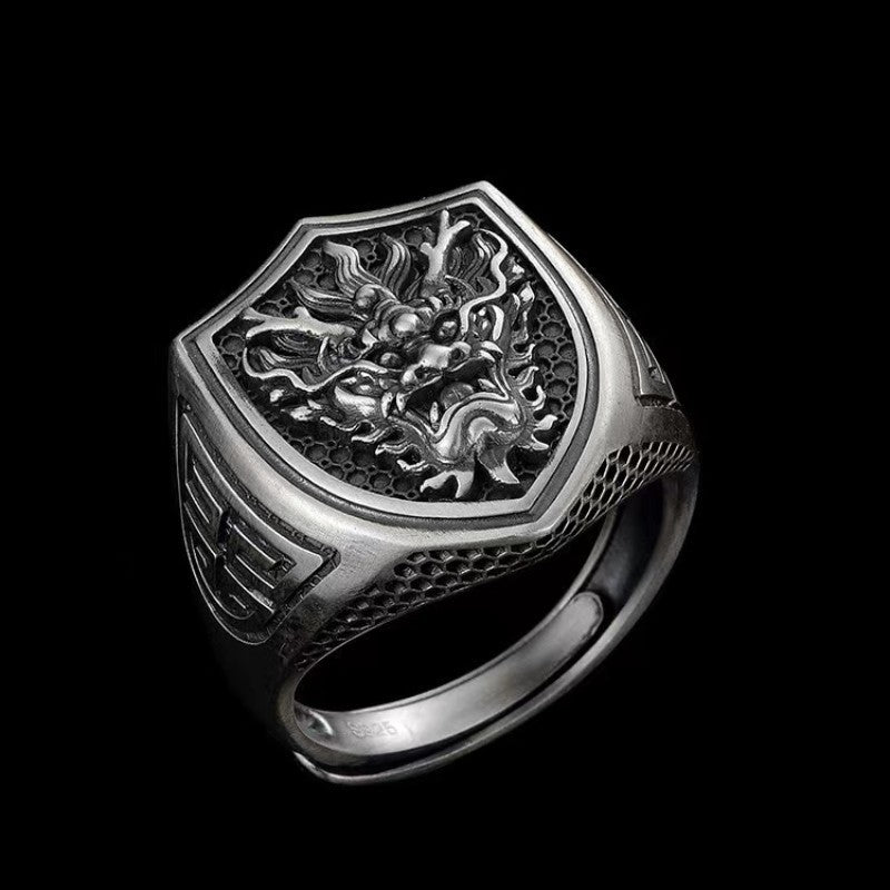 Men's Adjustable Faucet Design Ring Electroplated Silver Fashion Jewelry Bold Distinctive Statement Piece Here