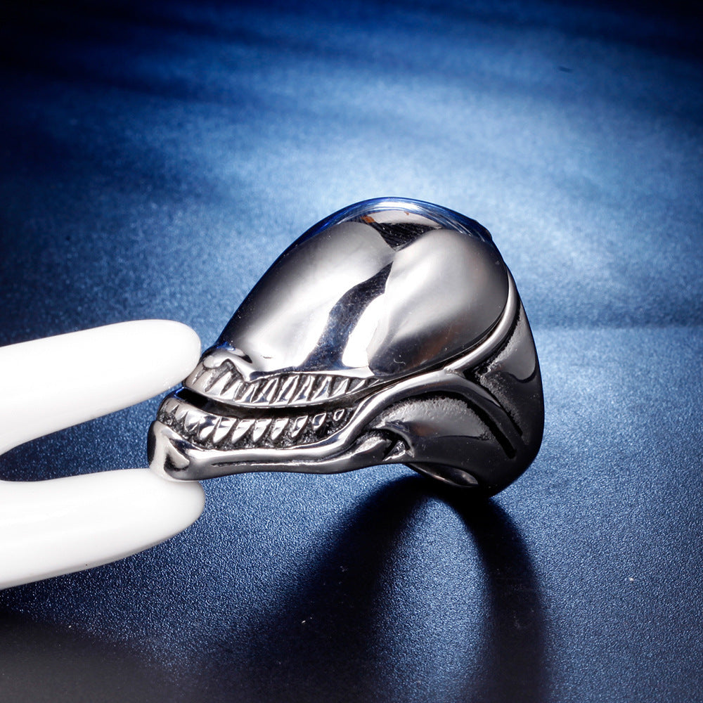 Mens Fashion Ring European And American Style Steel Band For Him Size 7 8 9 10 11 12 13 Versatile Style Accent