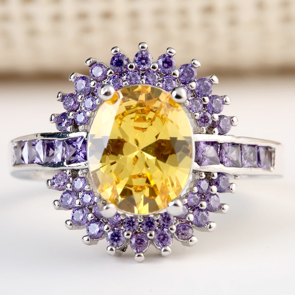 Unisex Copper Inlaid Zircon Ring Simple Water Flow Style With Electroplating Finish Sizes 6 7 8 9 10 Daily Gem