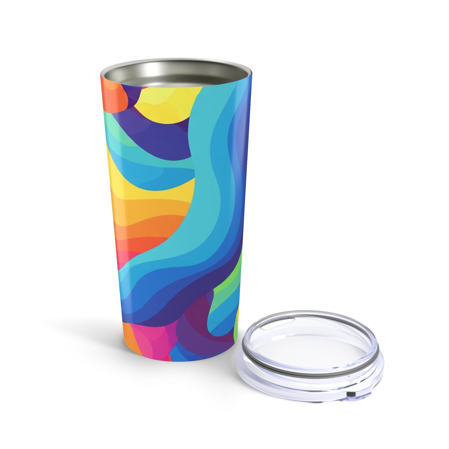 20oz Stainless Steel Tumbler With Double Wall Vacuum Insulated Leak Proof Travel Mug For Hot Or Cold Beverages