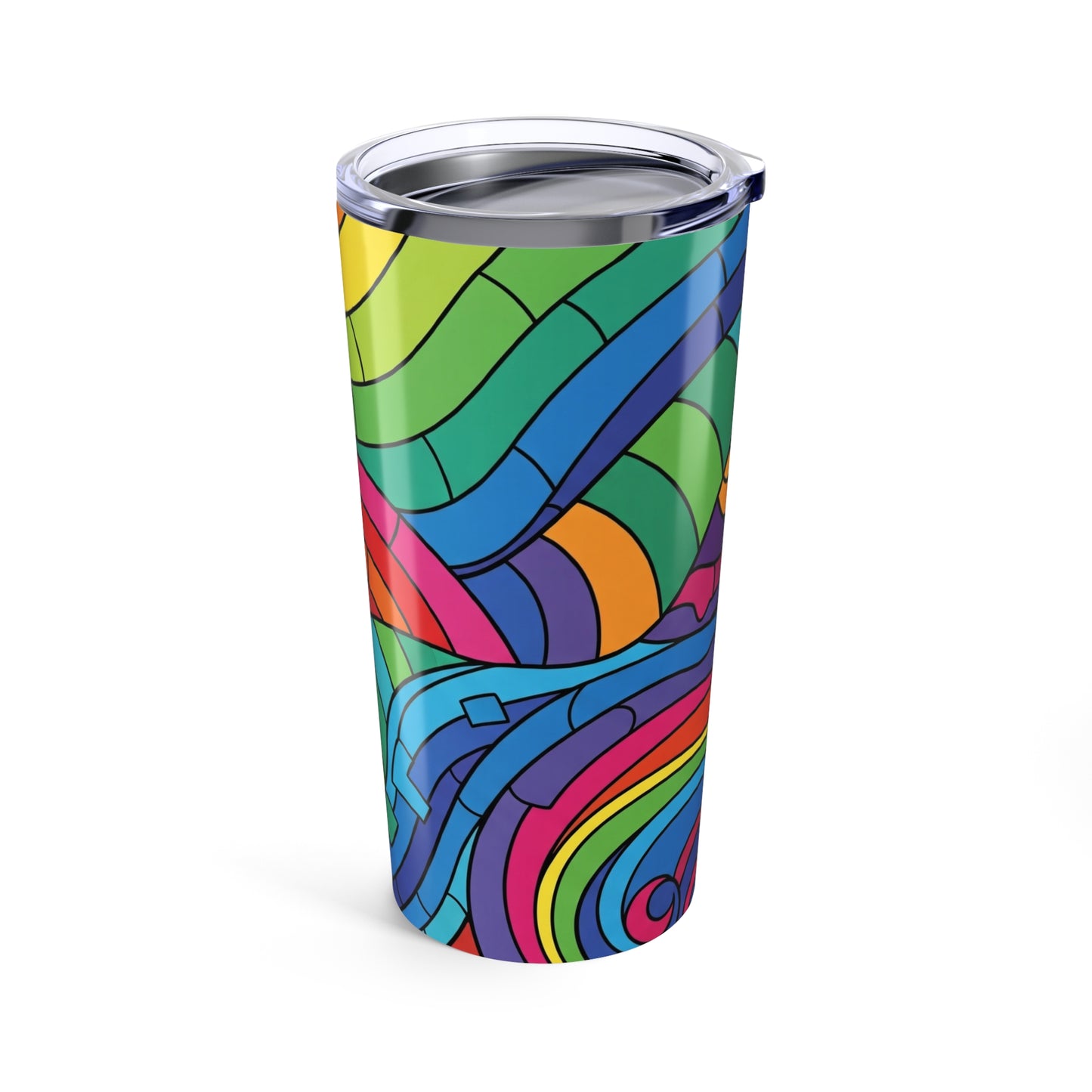 20oz Stainless Steel Travel Mug With Printed Double Wall Vacuum Insulation Leak Proof Lid Durable Thermal Coffee