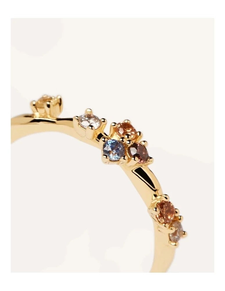 Yellow Gold Ring Electroplated Fashion Style Size 6