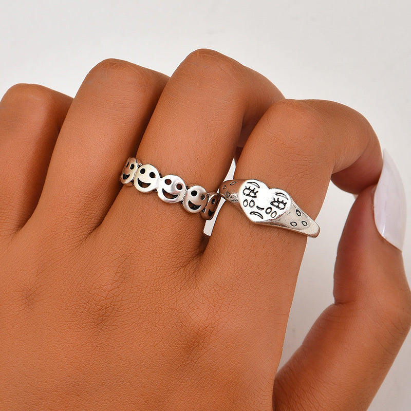 Layered Snake Chain Ring With Rhinestone Detailing Electroplated Zinc Alloy Geometric Design Elegant Style Now