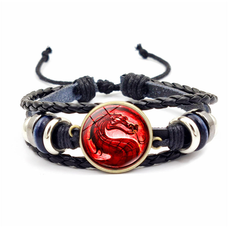 Unisex Woven Bracelet Constellation Design Alloy Bangle