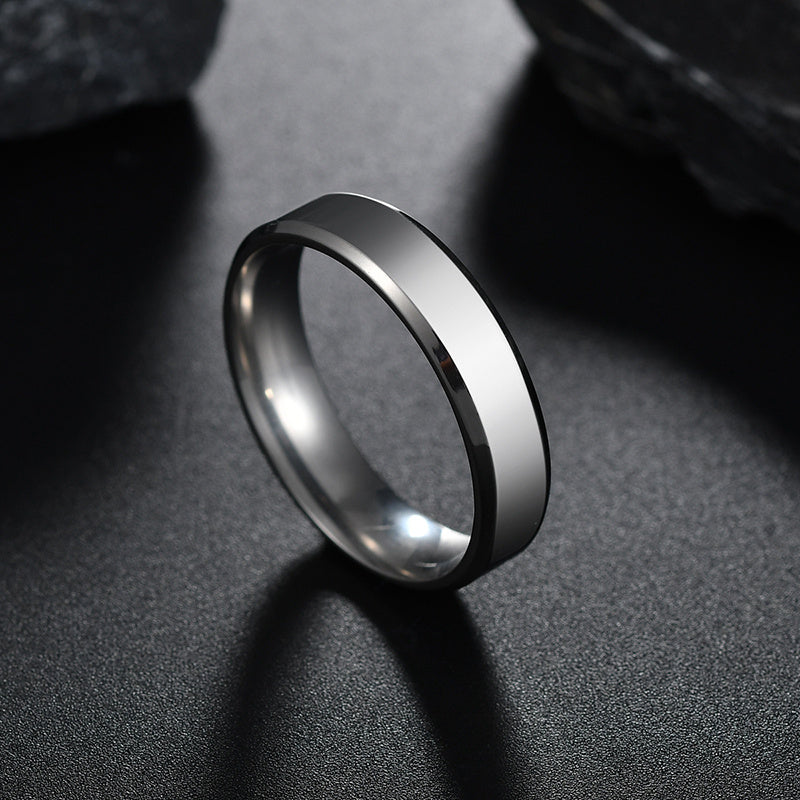 Mens Stainless Steel Ring Geometric Design Fashion Jewelry Band For Him Durable Accessory Mens Ring Gift Steel