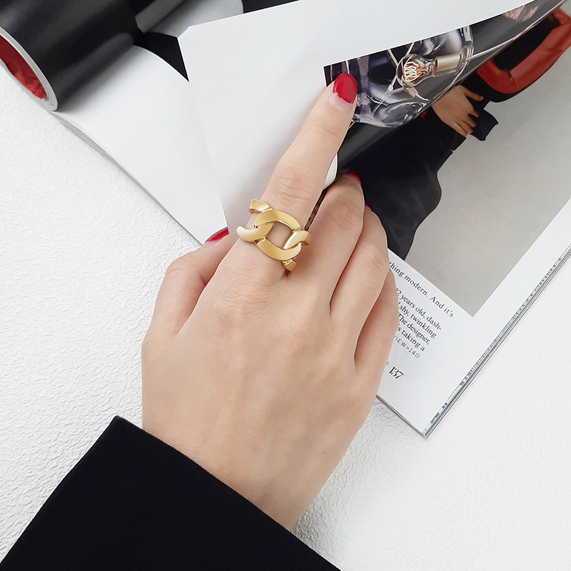 Stainless Steel Cast Chain Ring Empty Holder Jewelry Display Stand for Ring for Store Display and DIY Projects