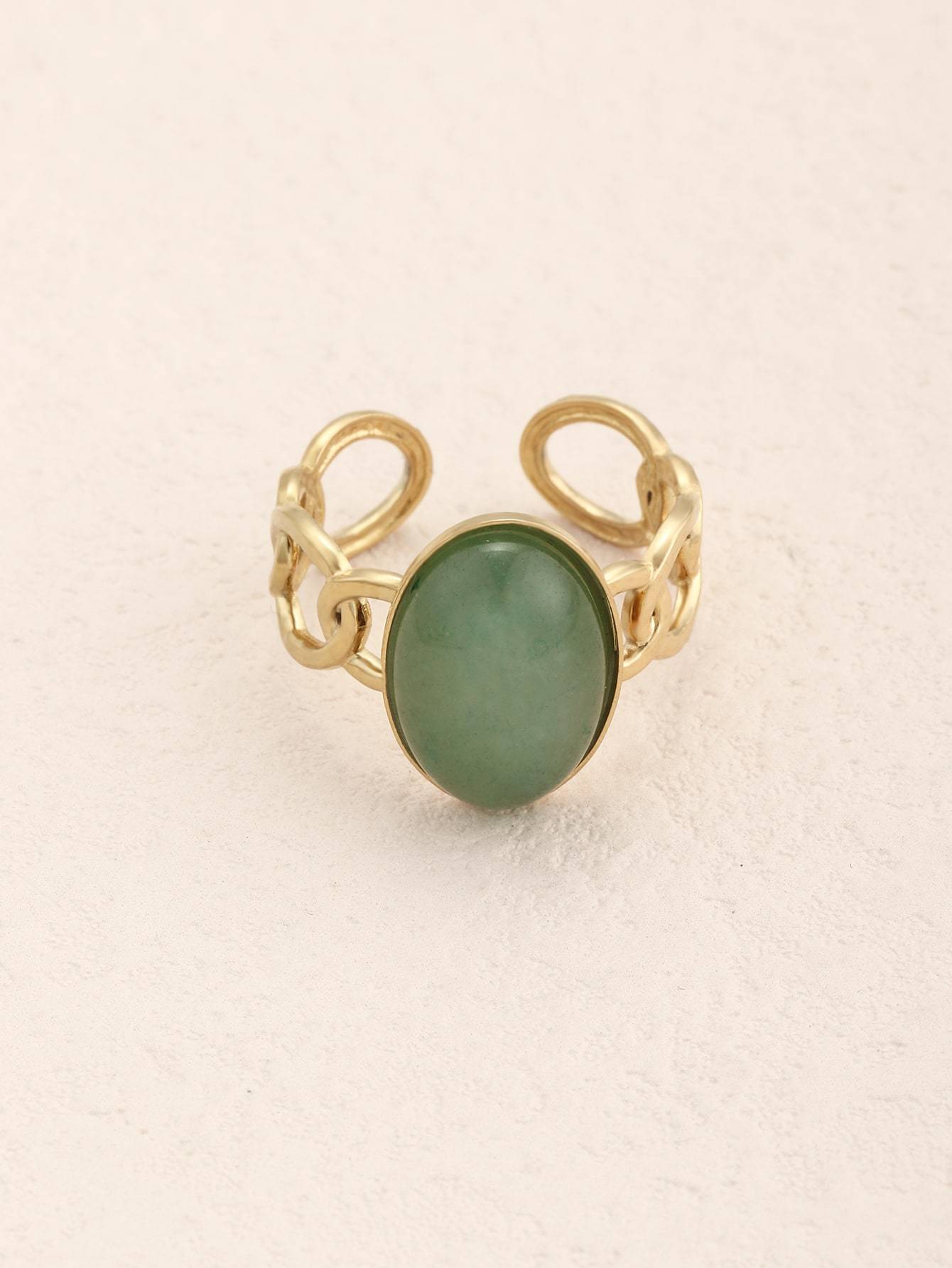 Gold Alloy Chunky Adjustable Ring For Women Larger Statement Jewelry Elegant Fashions Accessory Diameter 18 mm