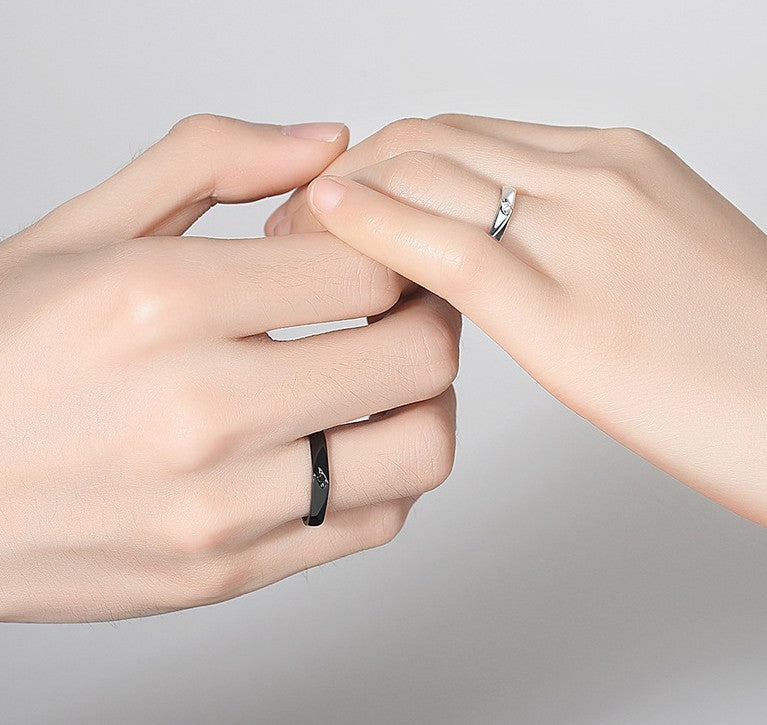 Adjustable Copper Couple Rings Set For Men And Women Inseparable Fashion Anniversary Gift For Couples Keepsake