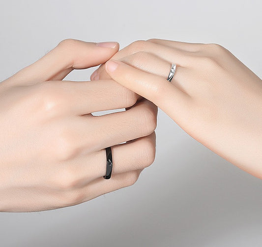 Adjustable Copper Couple Rings Set For Men And Women Inseparable Fashion Anniversary Gift For Couples Keepsake