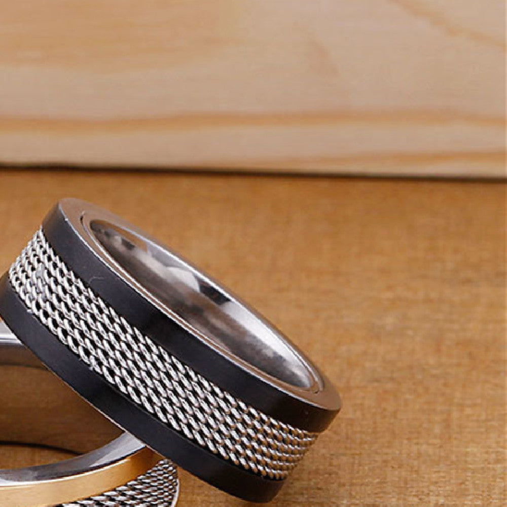 Mens Ring Unisex Titanium Steel Ring Black Color Matching Electroplated Personality Ring For Men And Women Men