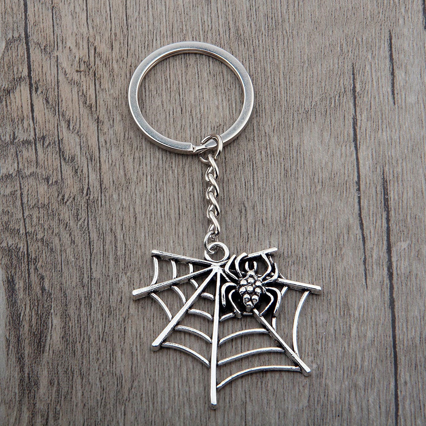 Spider Web Keychain Zinc Alloy Pendant Key Chain Halloween Gift Christmas Valentines Days Birthday Party Favors