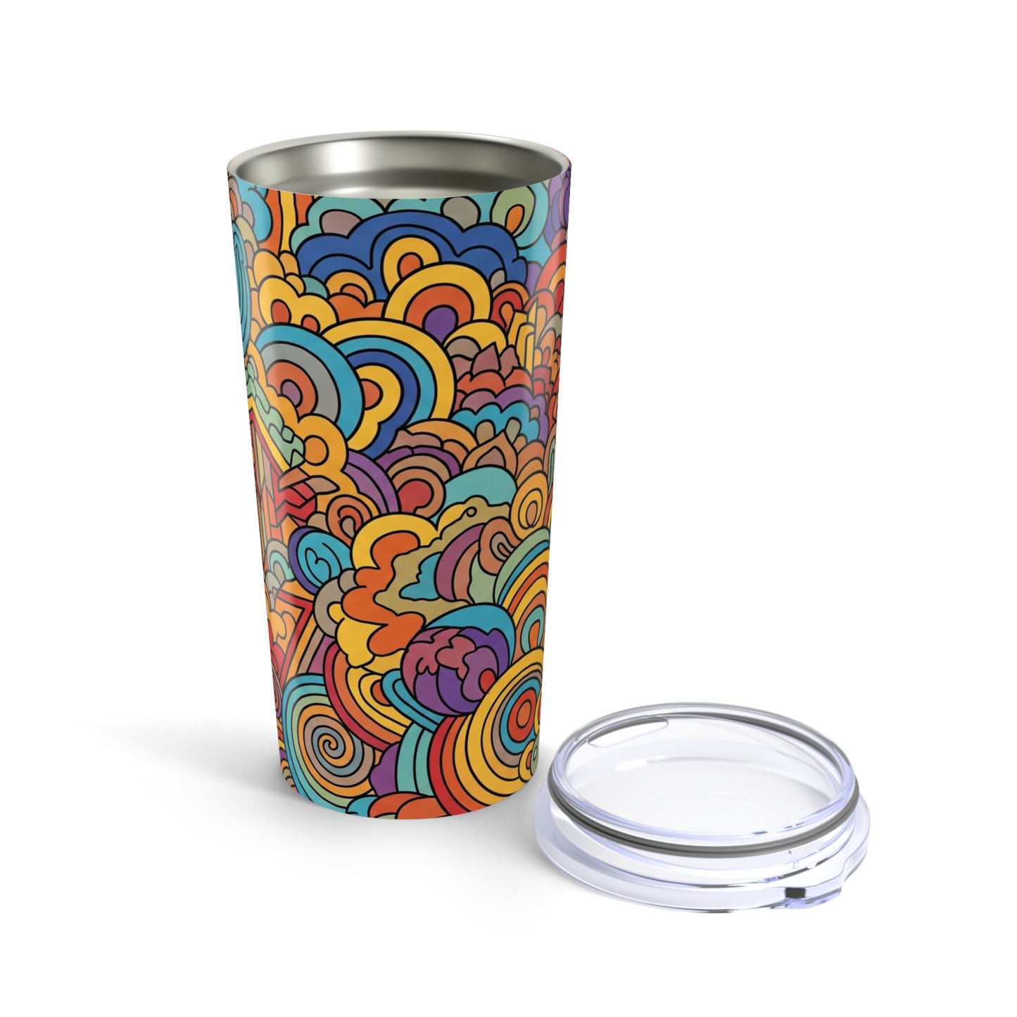 20oz Stainless Steel Tumbler With Double Wall Vacuum Insulation Spill Resistant Travel Mug Keeps Drinks Hot Cold
