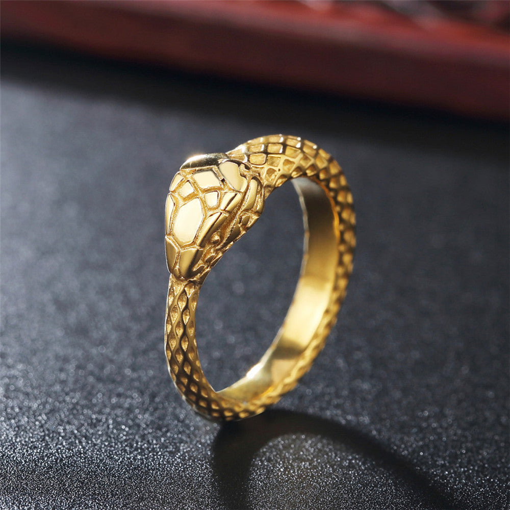 Personalized Retro Titanium Steel Ring With Gold Finish In Sizes 7 8 9 10 11 12 Durable Comfort For Daily Wear