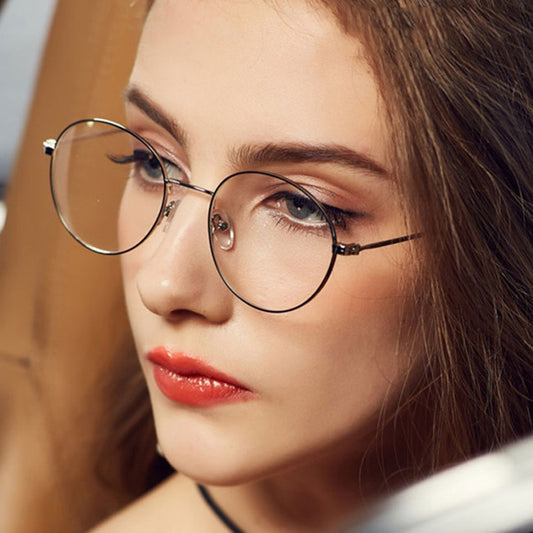 Adult Flat Spectacles Metal Frame Trend Glasses Frame Universal Fit Eye Protection Decoration Multicolor Color