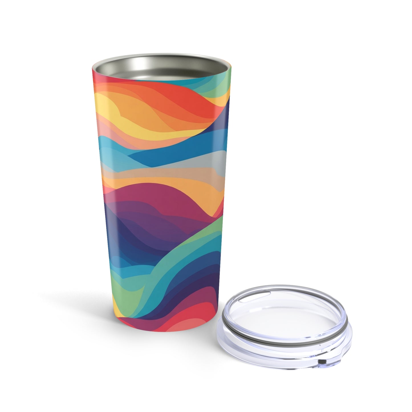 20oz Stainless Steel Tumbler With Printed Art Double Wall Vacuum Insulation Leak Proof Coffee Cup For Hot And Cold