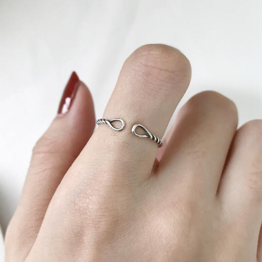 Twisted String Ring Silver Band Jewelry Minimalist Elegant Accessory For Everyday Wear Versatile Ring Everyday